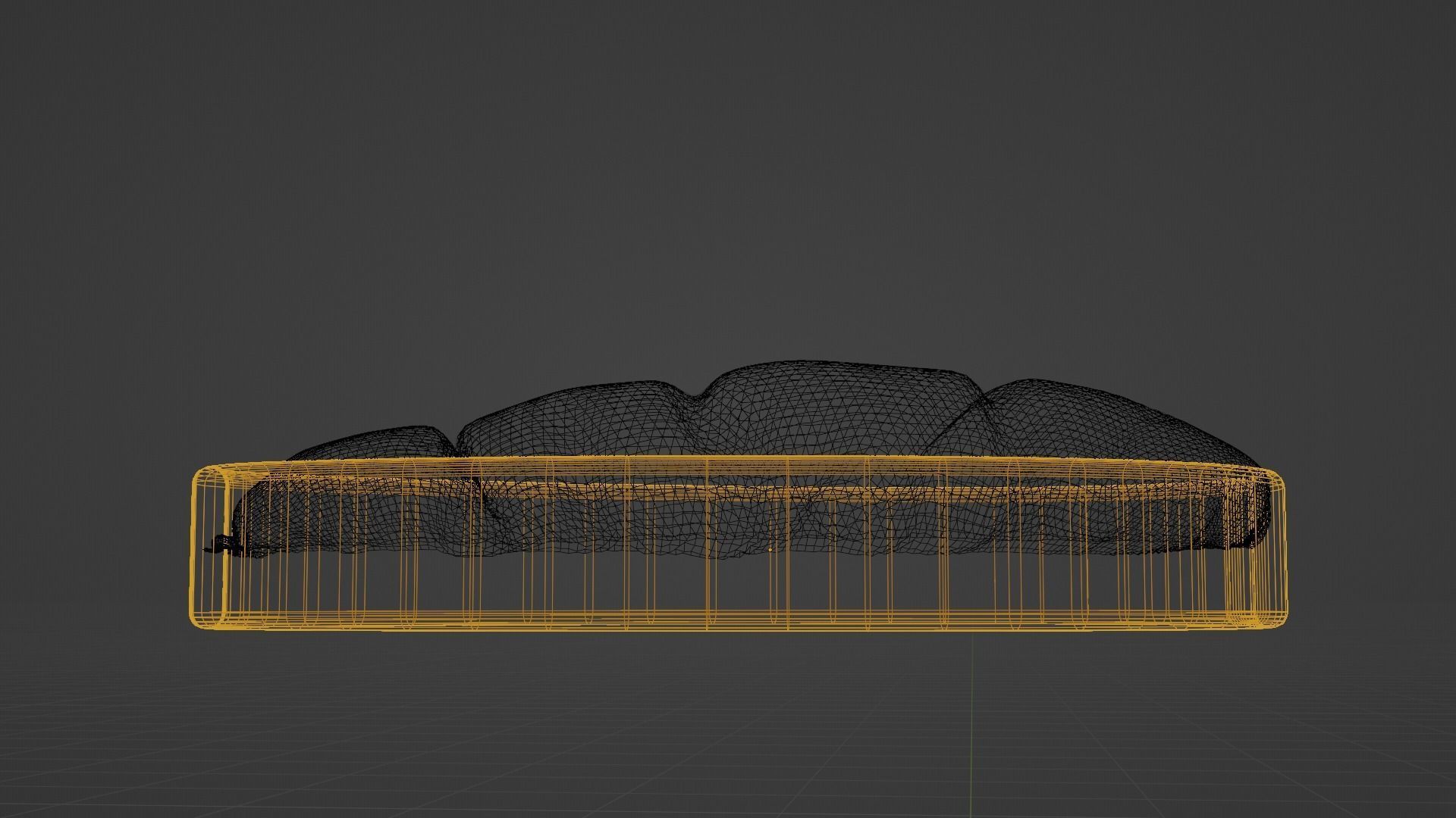 Sci-fi circular padding pillows surface panel Low-poly 3D model_33