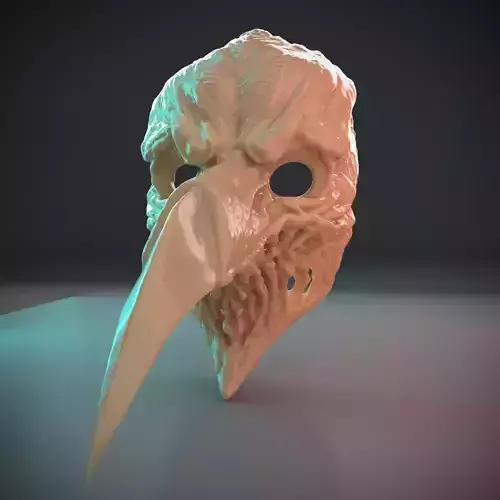 Raven Skull Stl File 3D Printing Scary Horror Reaper Mask Devil
