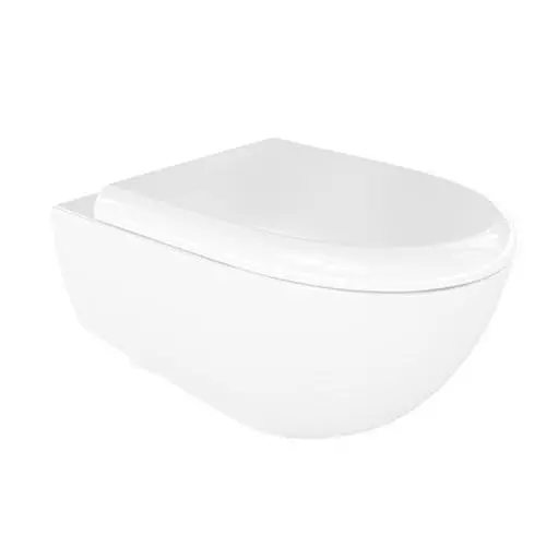 White Ceramic Toilet Bowl 3D model