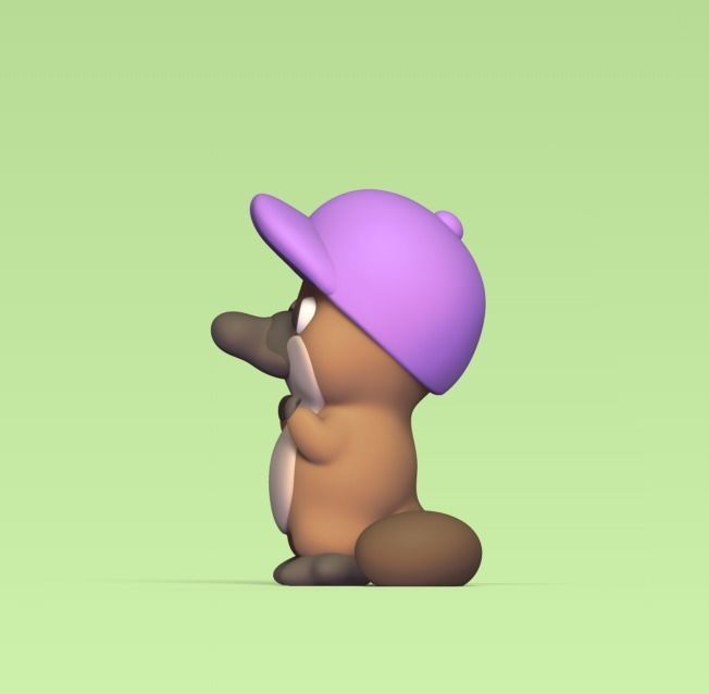 Standing Platypus 3D print model_1