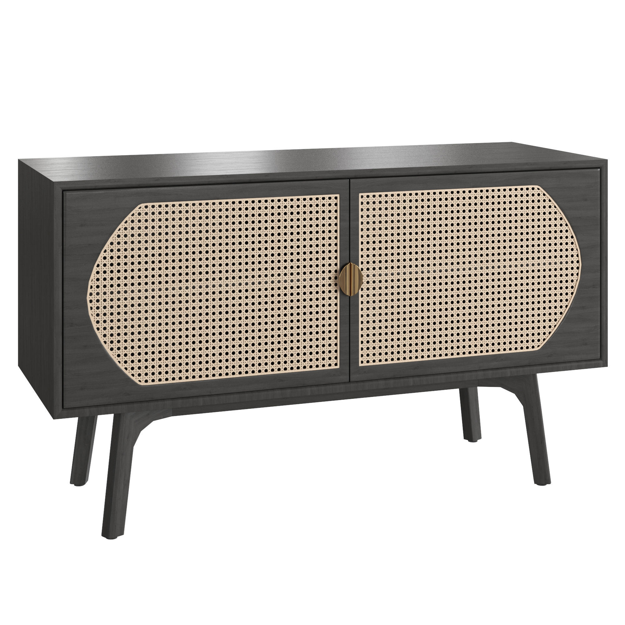  Rattan Sideboard  3D model_1