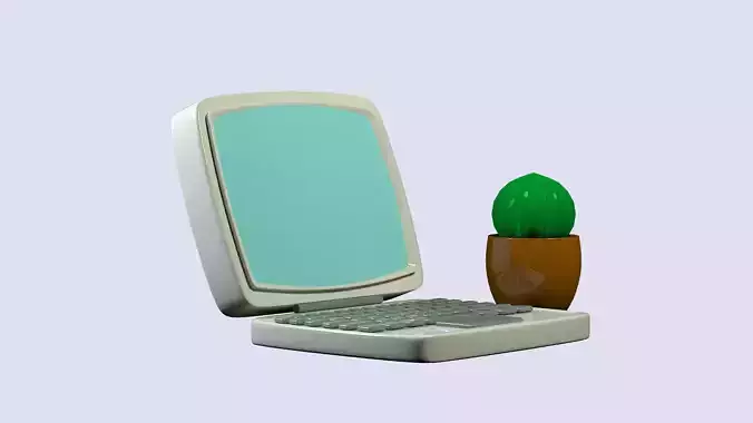 cartoon laptop notebook