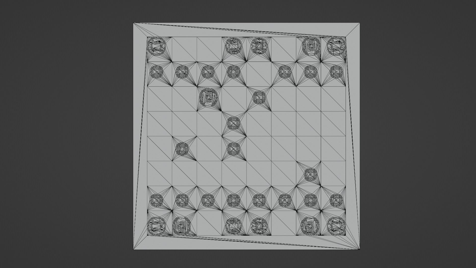 Voxel Chess Low-poly 3D model_9