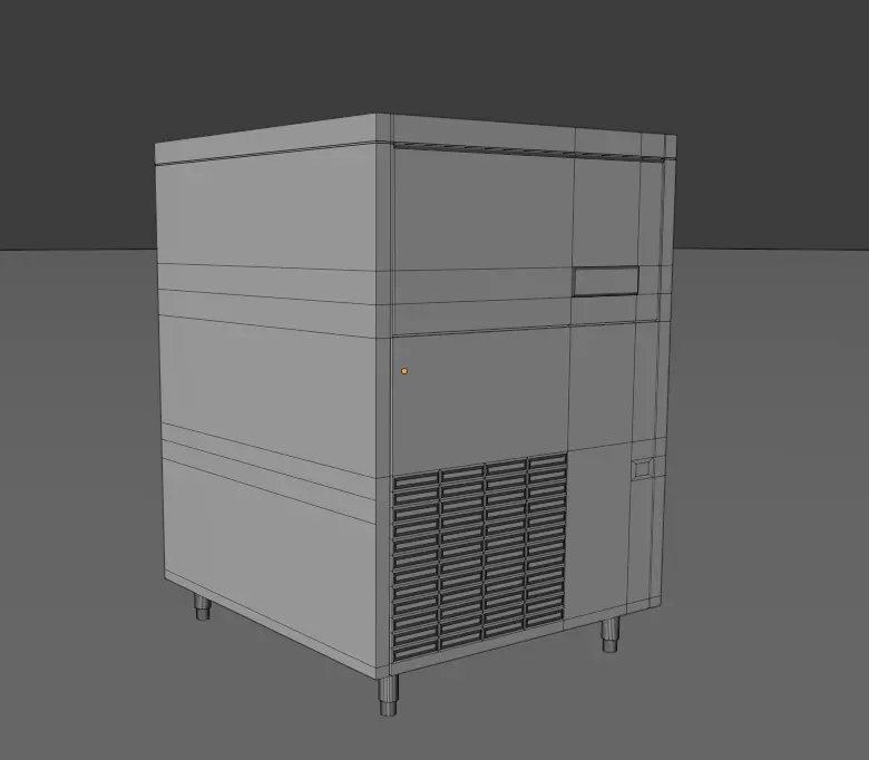 Low-Poly Ice maker PBR game-ready Free low-poly 3D model