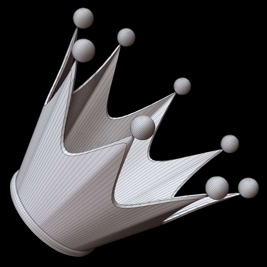 Crown golden 3D model_13