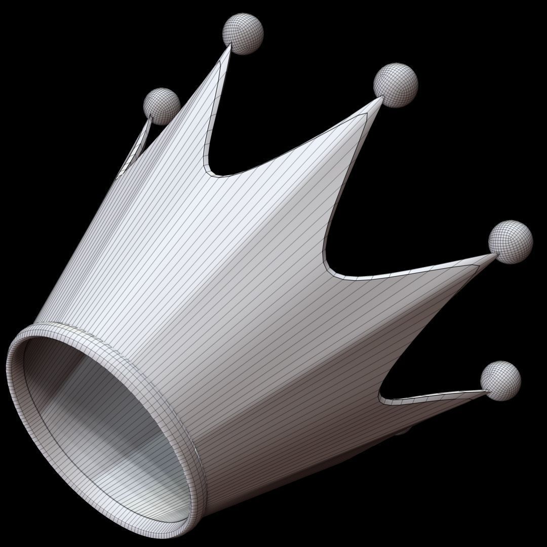 Crown golden 3D model_12