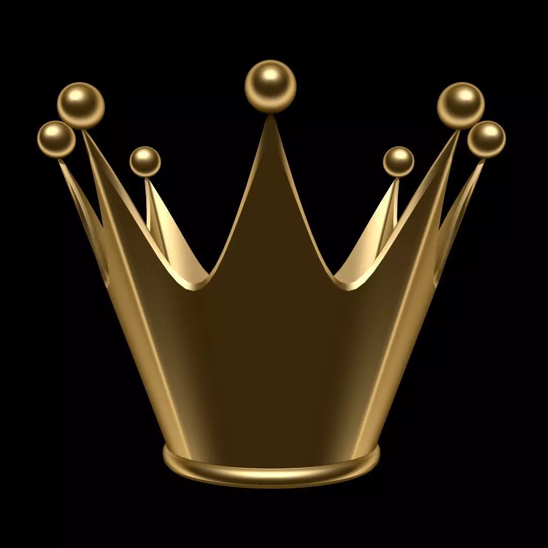 Crown golden 3D model_0