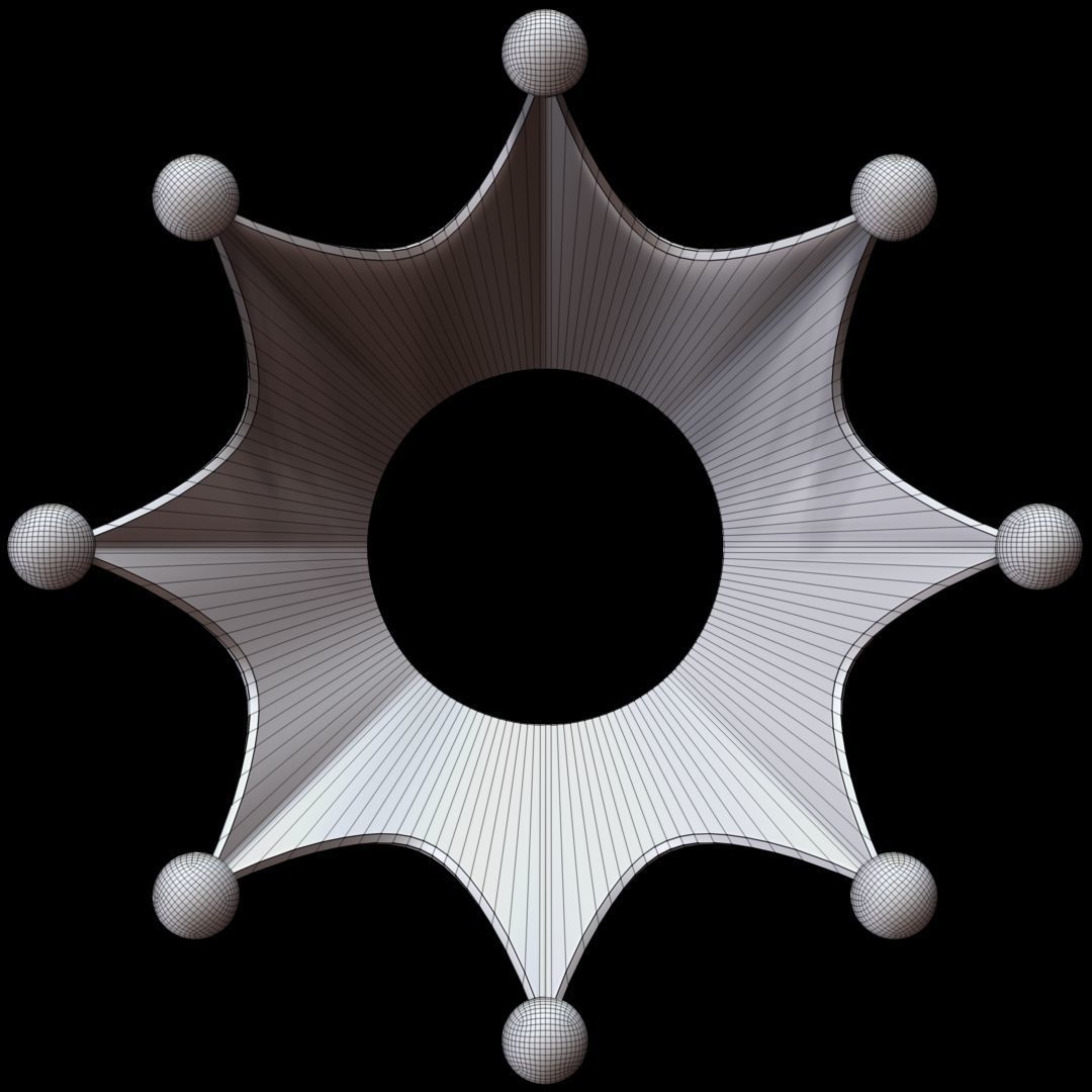 Crown golden 3D model_10