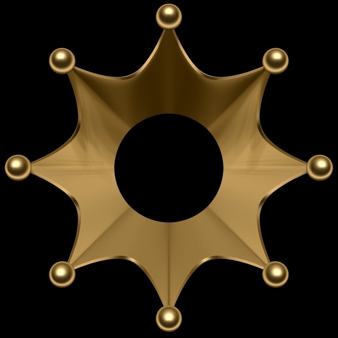 Crown golden 3D model_3