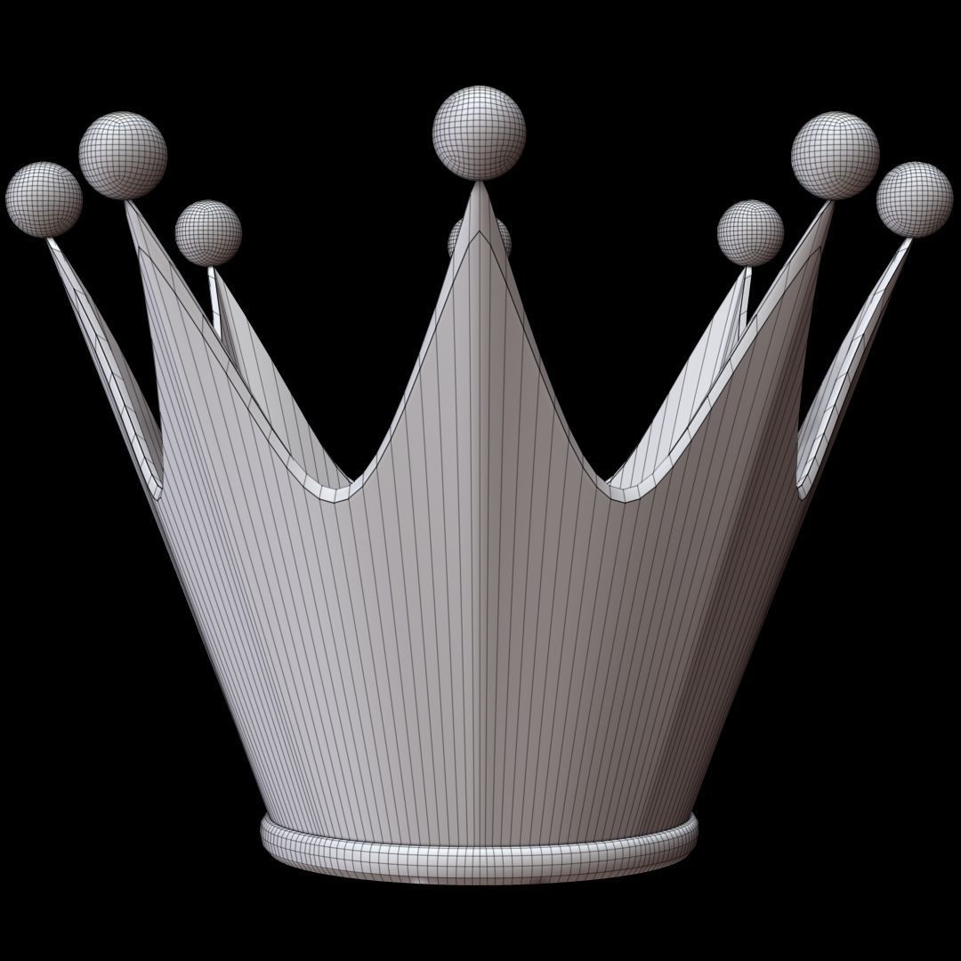 Crown golden 3D model_7