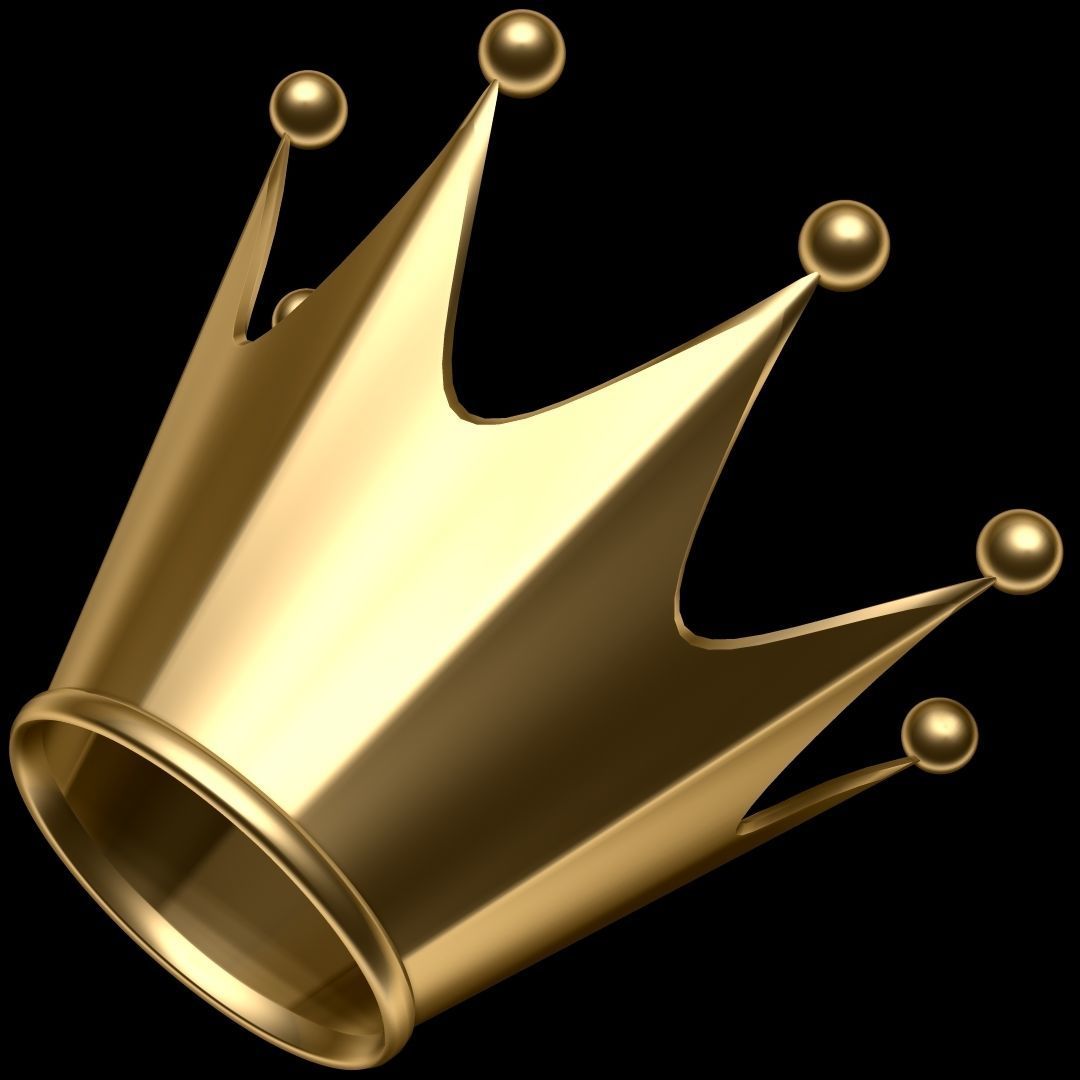 Crown golden 3D model_5