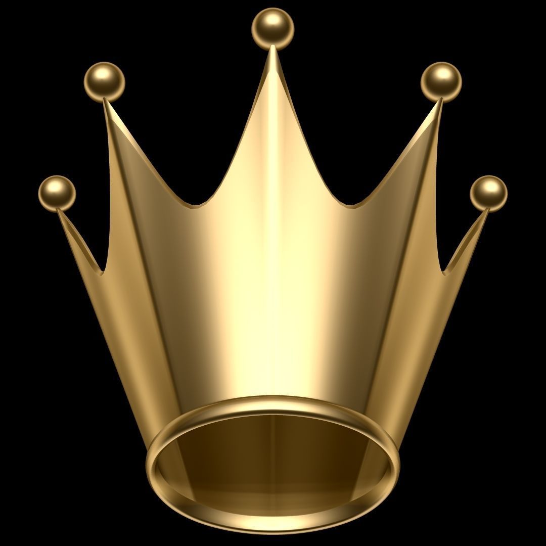 Crown golden 3D model_1