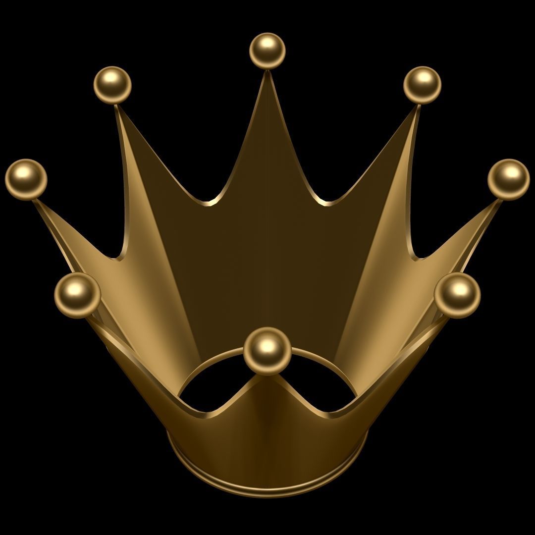 Crown golden 3D model_2