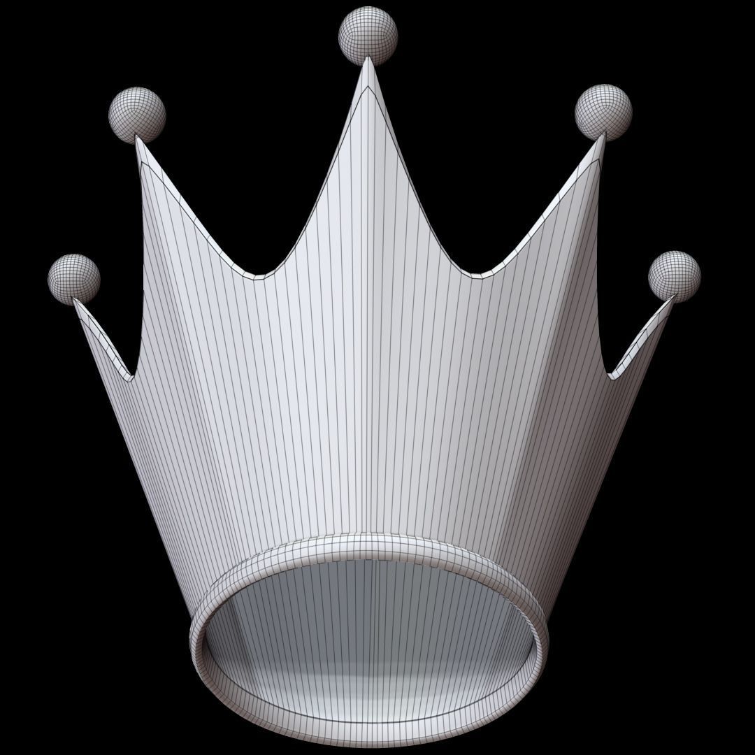 Crown golden 3D model_8