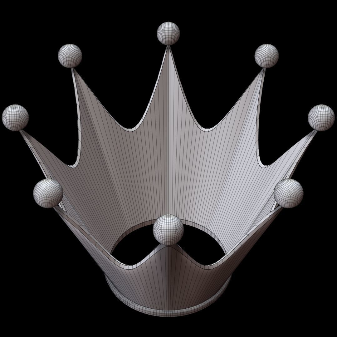 Crown golden 3D model_9
