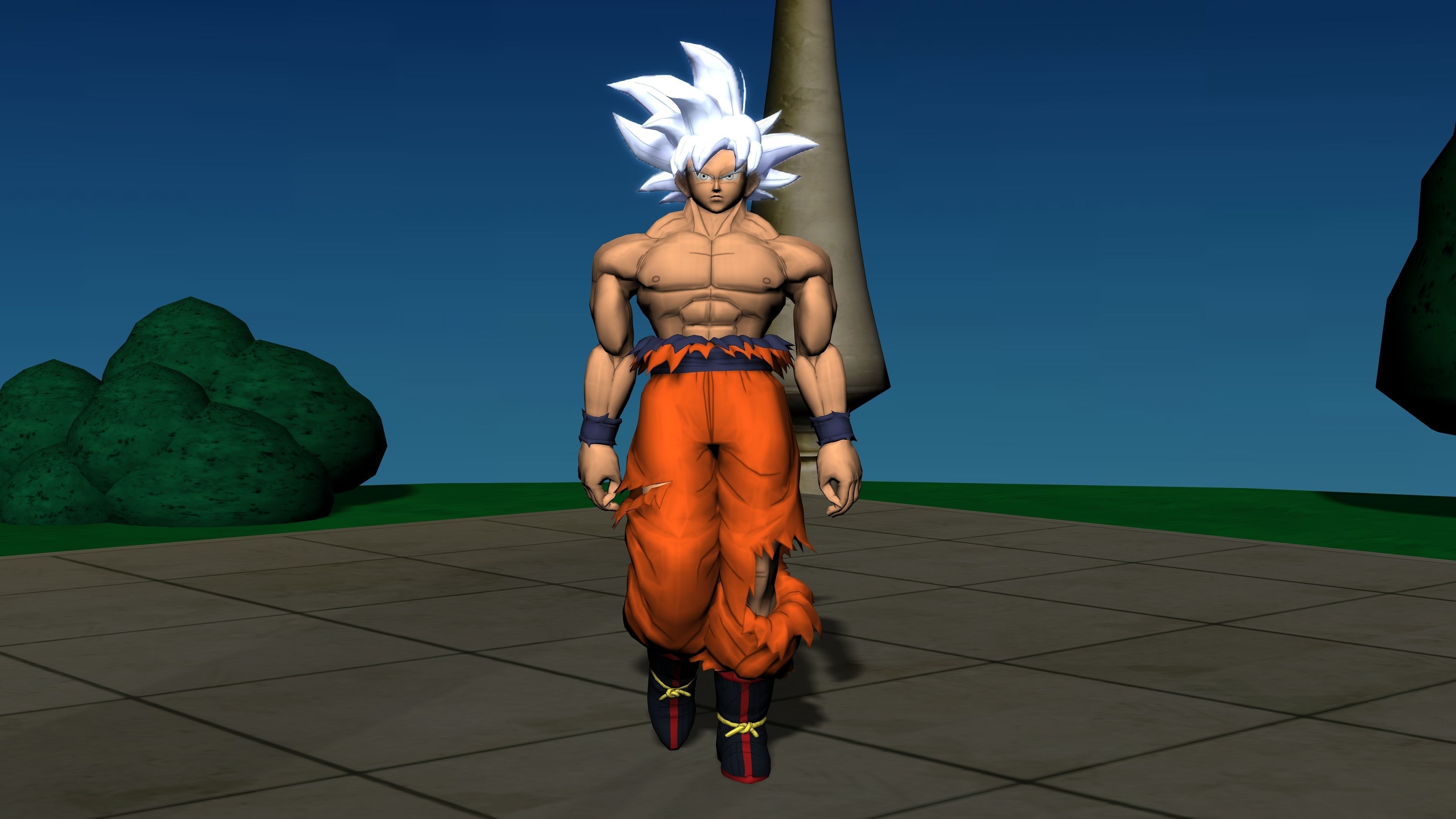 GOKU ULTRA INSTINCT with Animation 3D model_2