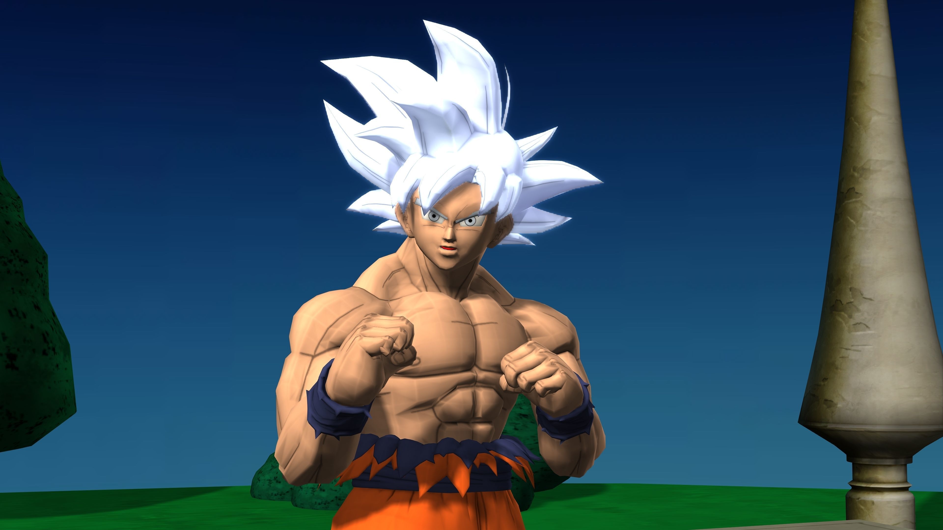 GOKU ULTRA INSTINCT with Animation 3D model_3