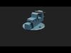 Lowpoly Vise Low-poly 3D model_1