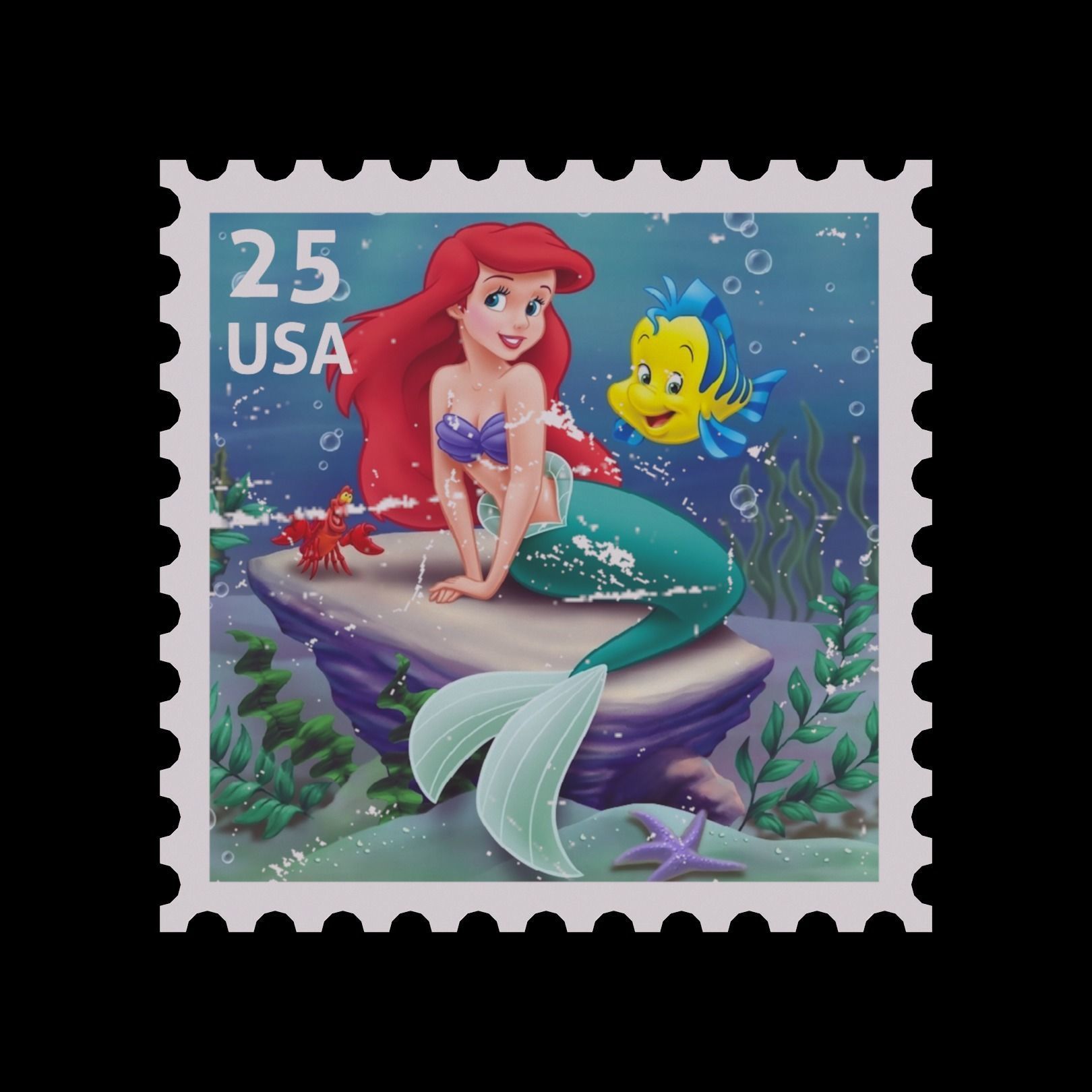 Stamps Low-poly 3D model_2