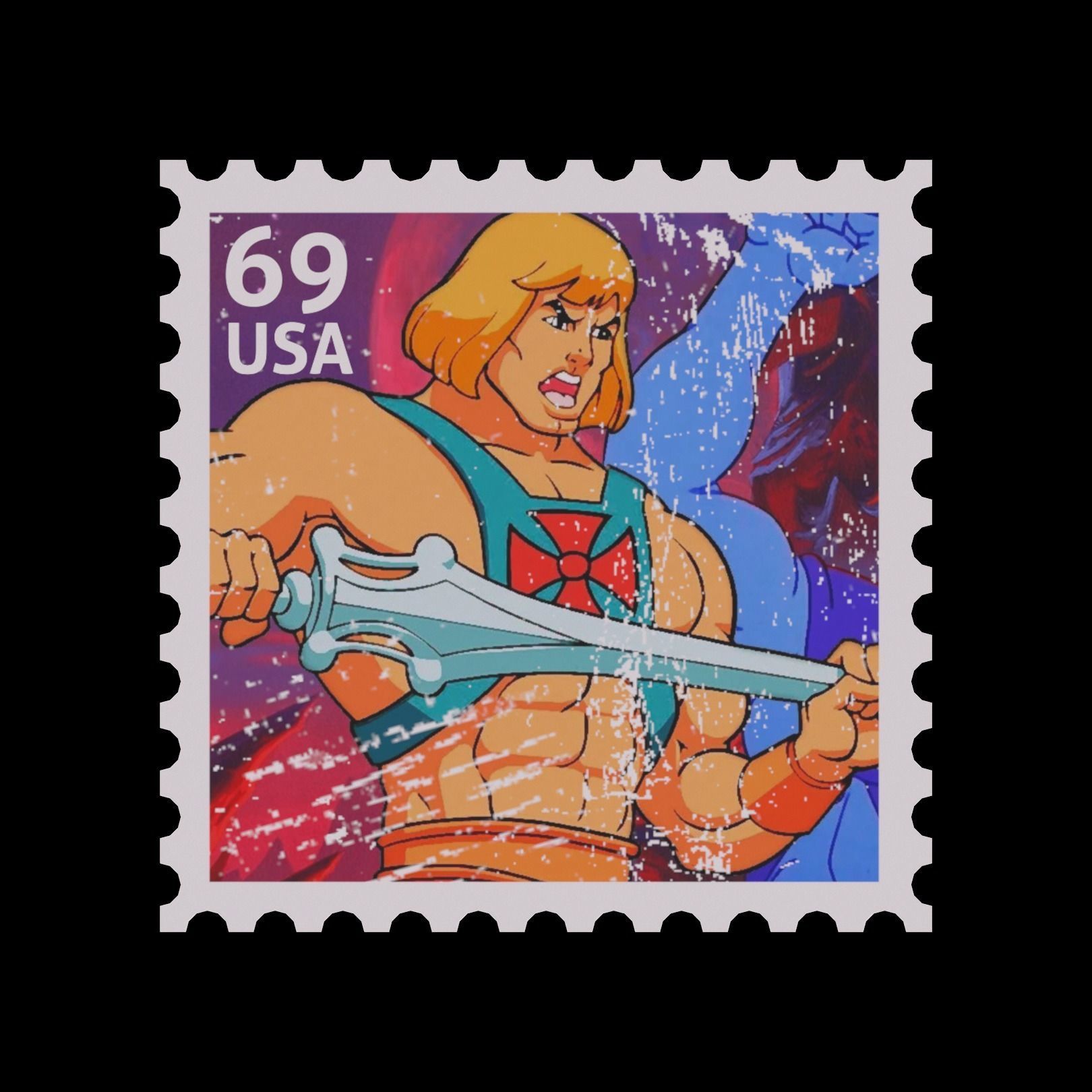 Stamps Low-poly 3D model_3