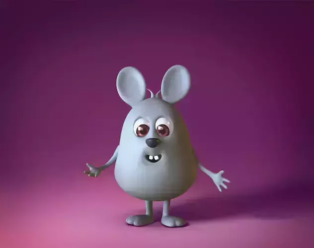 Mouse Low-poly 3D model bunny Low-poly 3D model