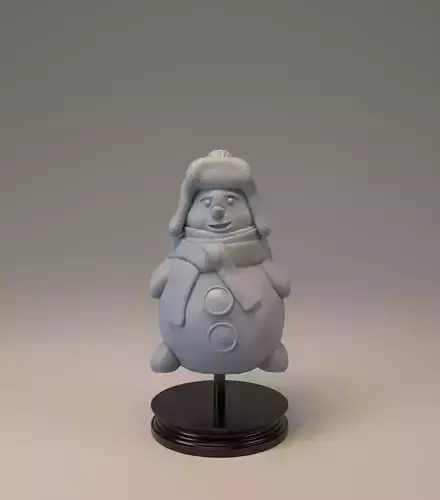 Snowman figurine 3D print model