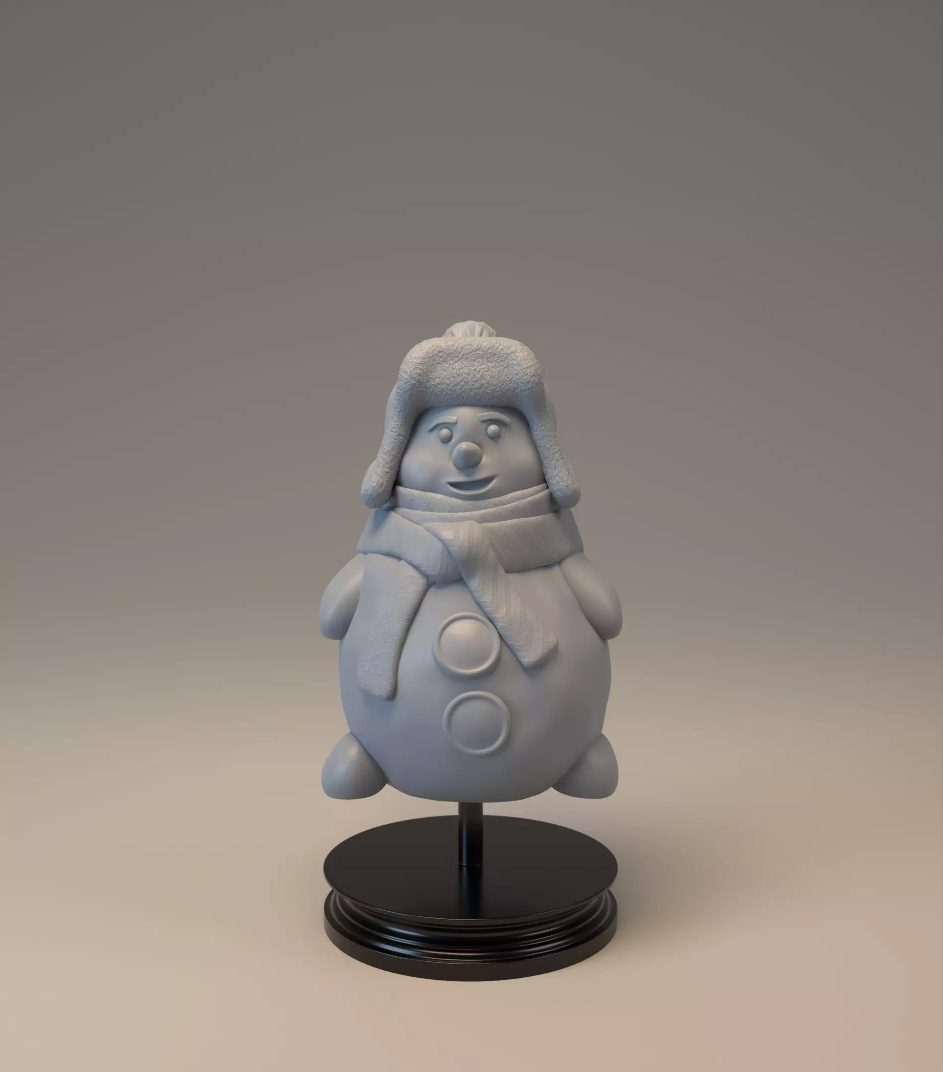 Snowman figurine 3D print model_0