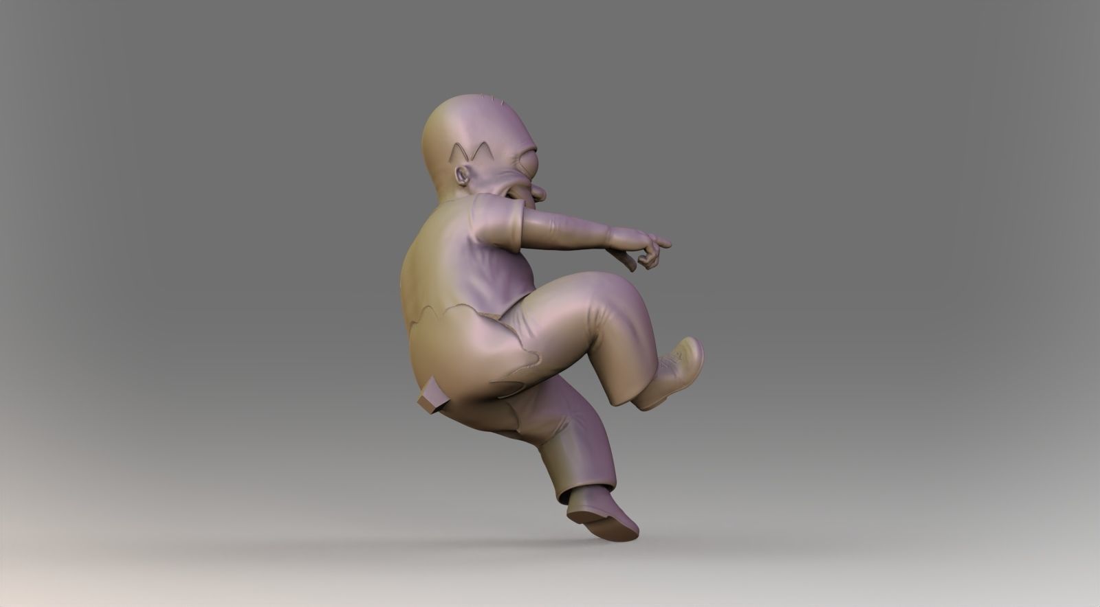 homer jey Simpson Rigged and 3DPrint 3D print model_6