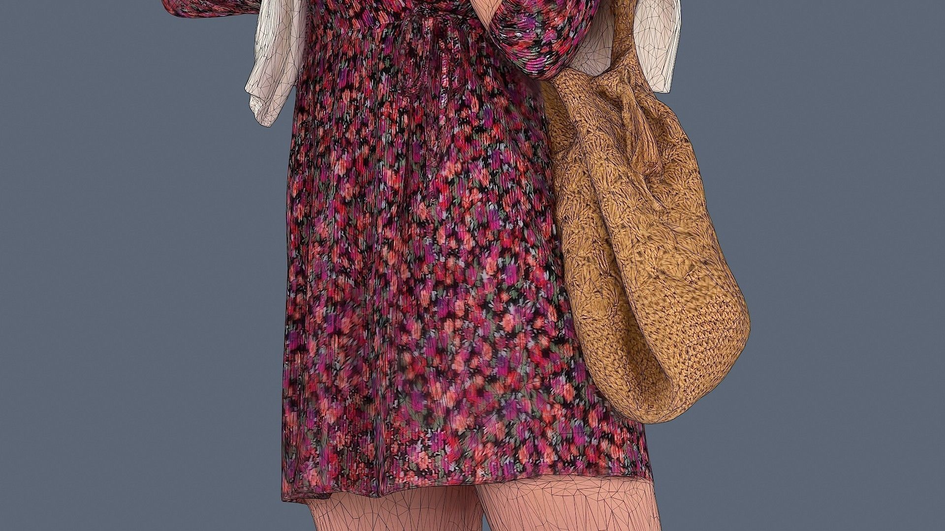 Floral Girl 3D model_12