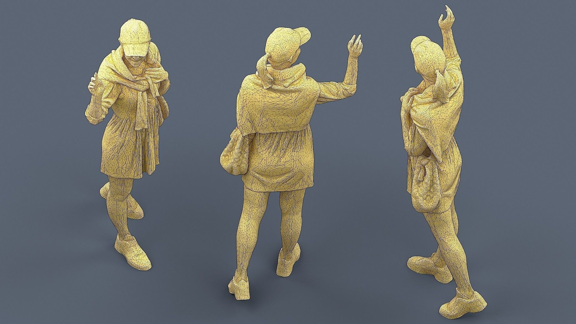 Floral Girl 3D model_7