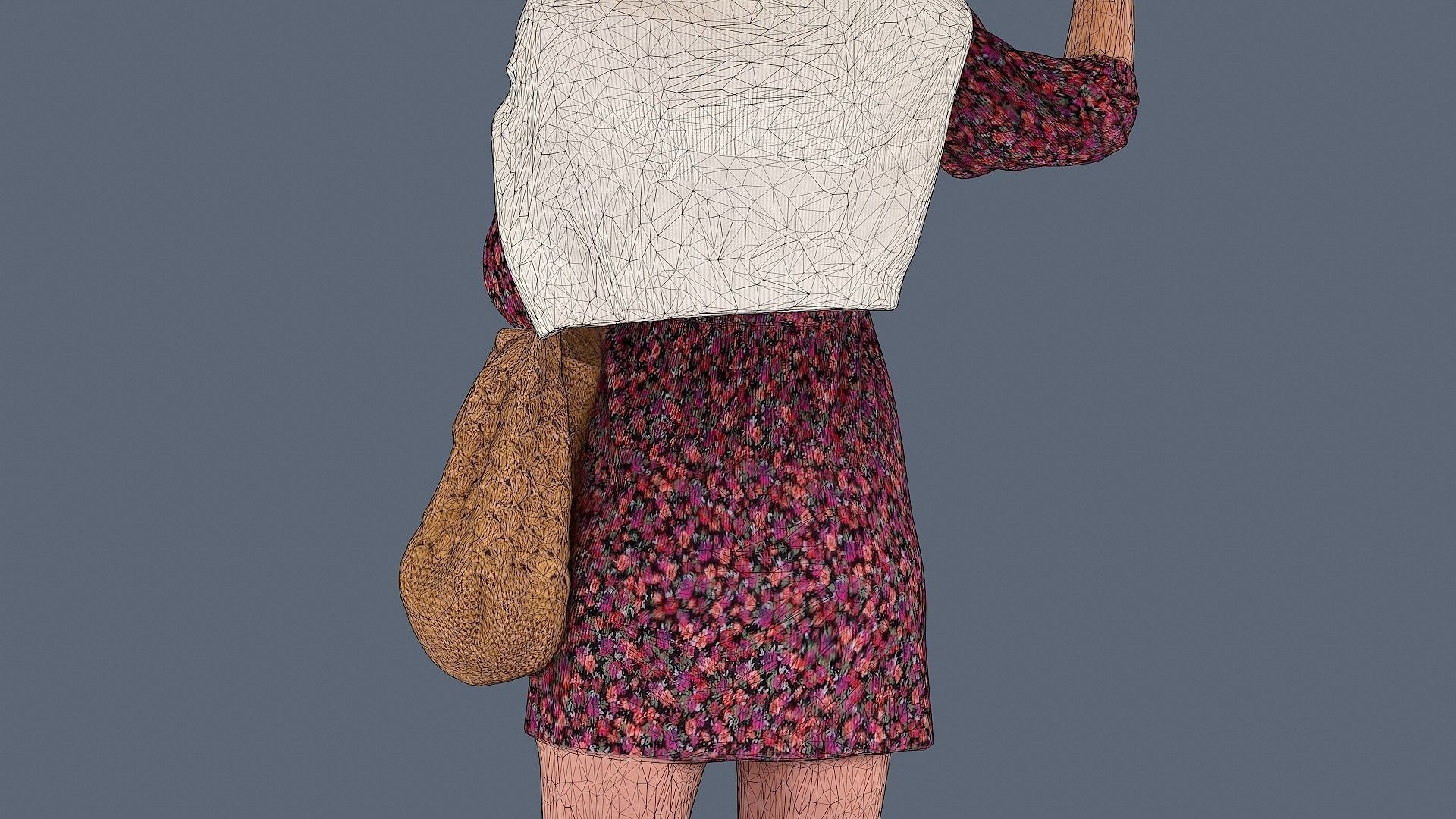 Floral Girl 3D model_20