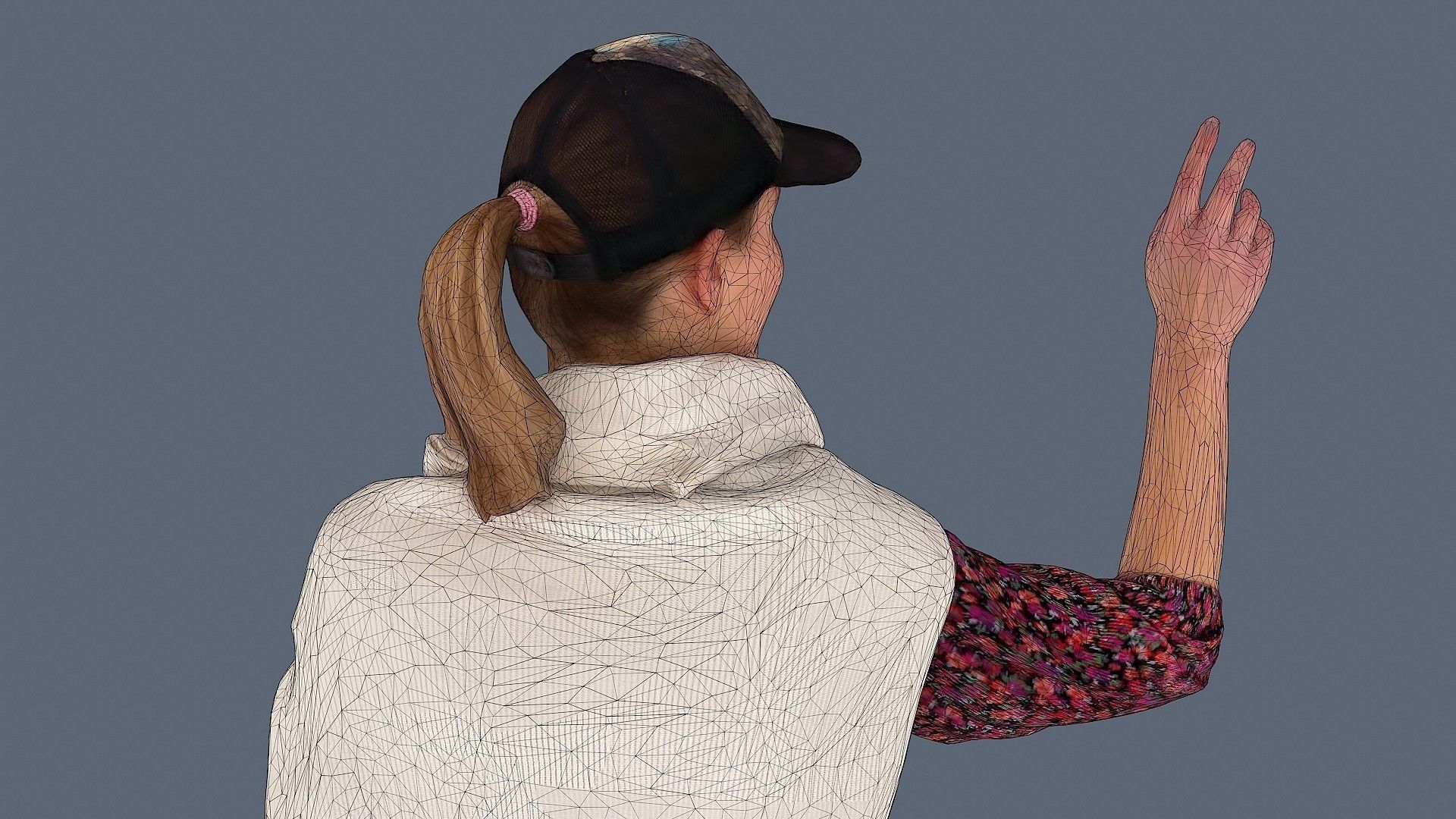 Floral Girl 3D model_10