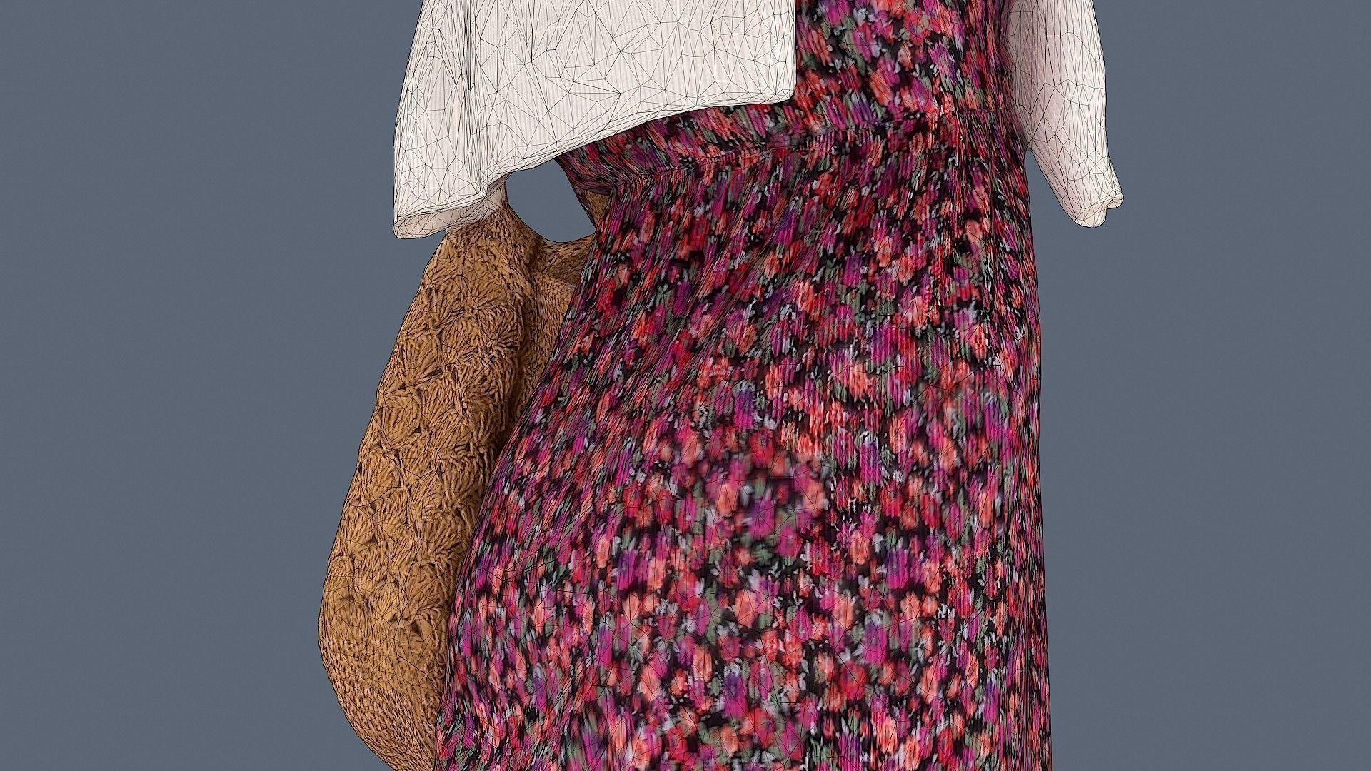 Floral Girl 3D model_14