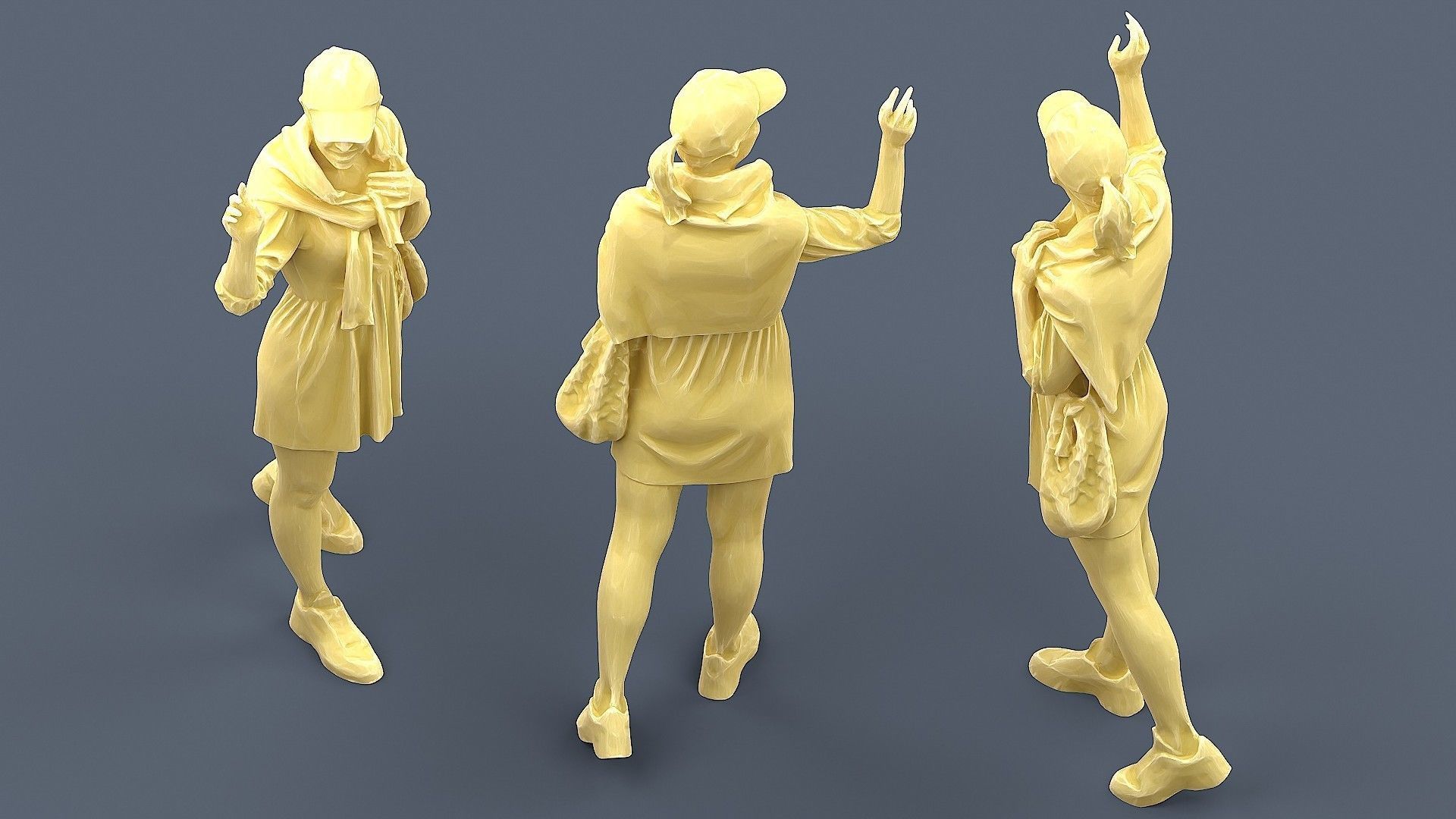 Floral Girl 3D model_6