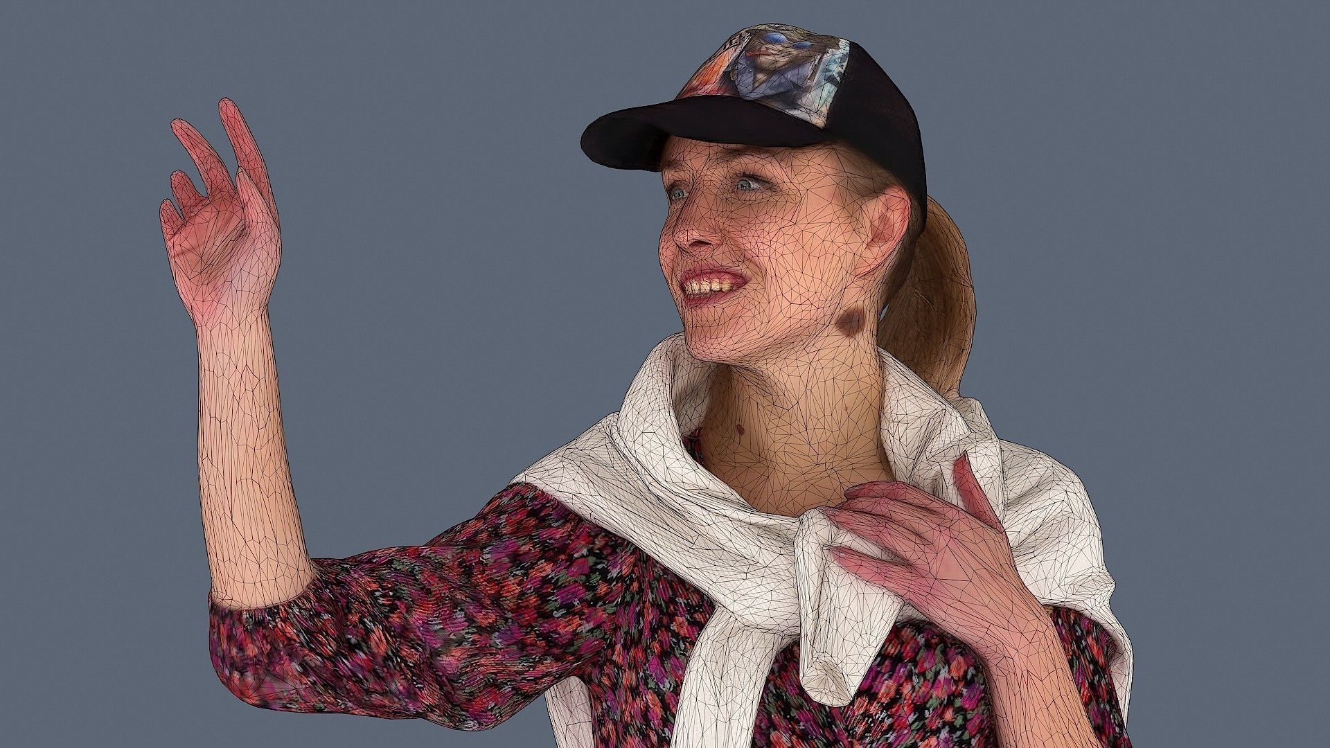 Floral Girl 3D model_8