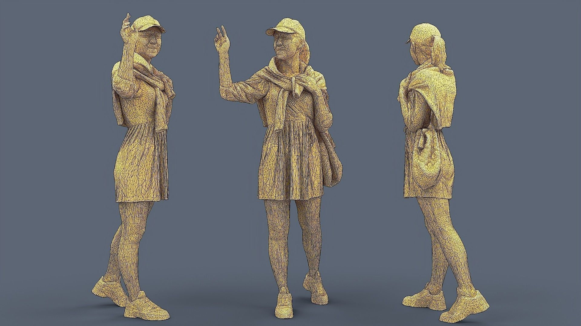 Floral Girl 3D model_3