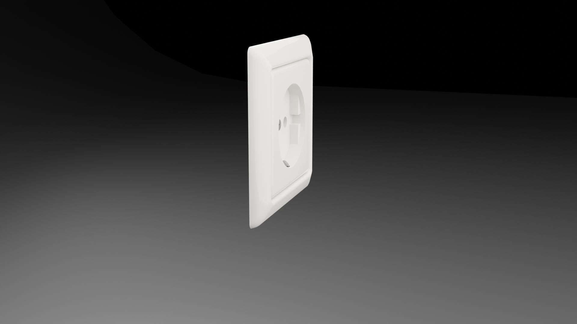 Power socket Free 3D model_1