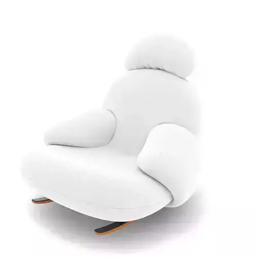 Plush rocking armchair