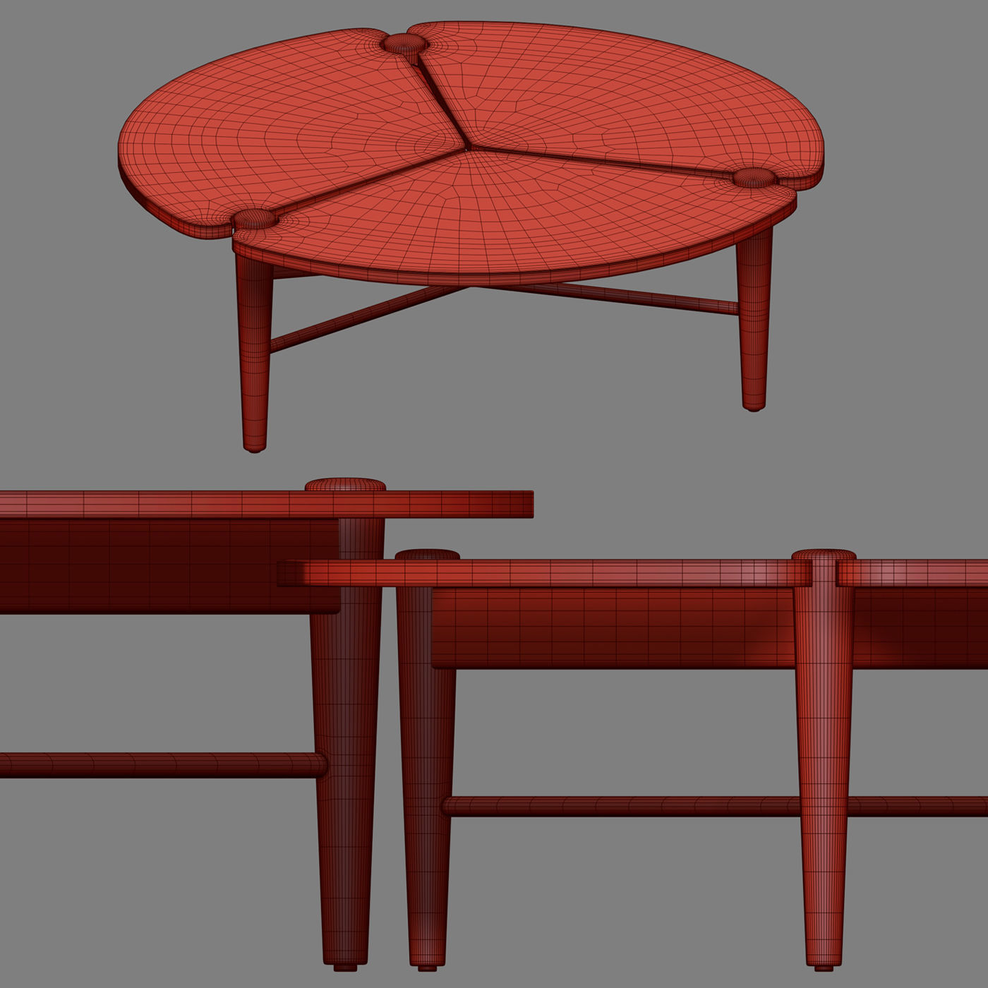 Coffee table Pollus Moveis Bend 3D model_4