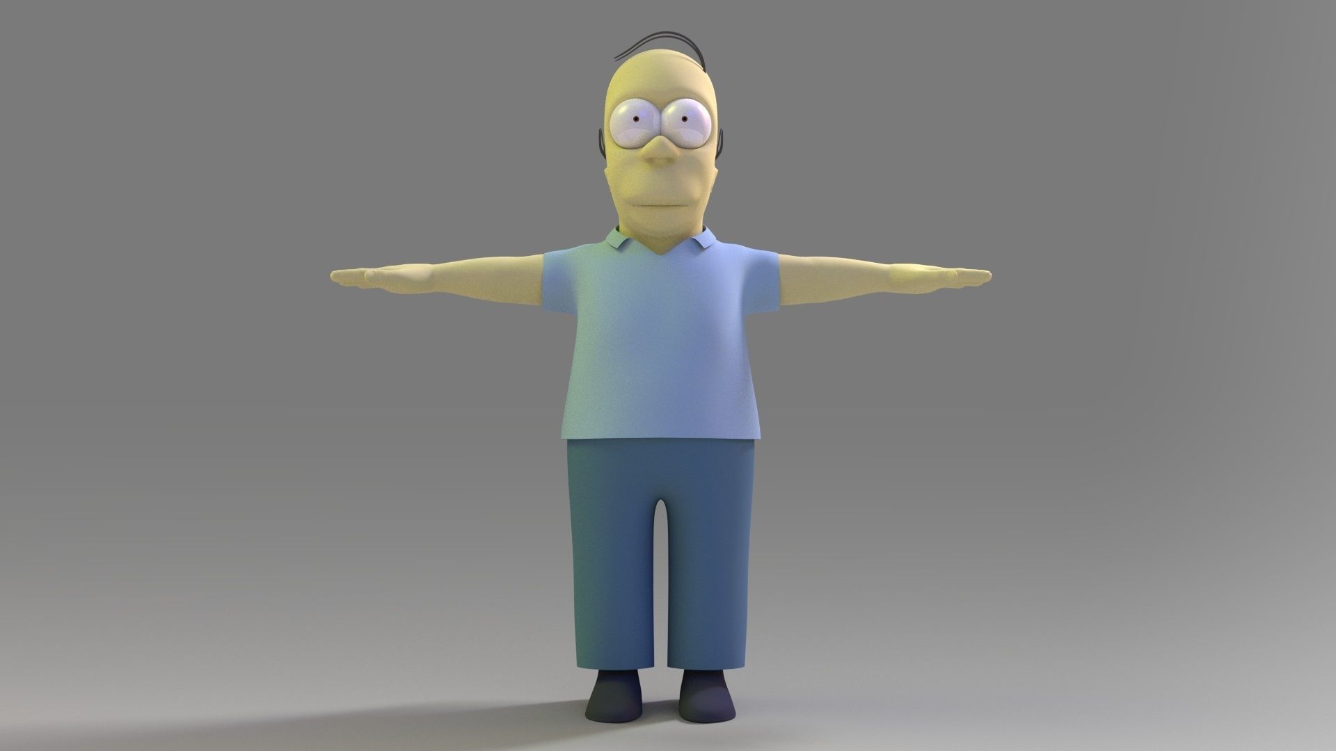 homer jey Simpson OnlyRigged Low-poly 3D model_10