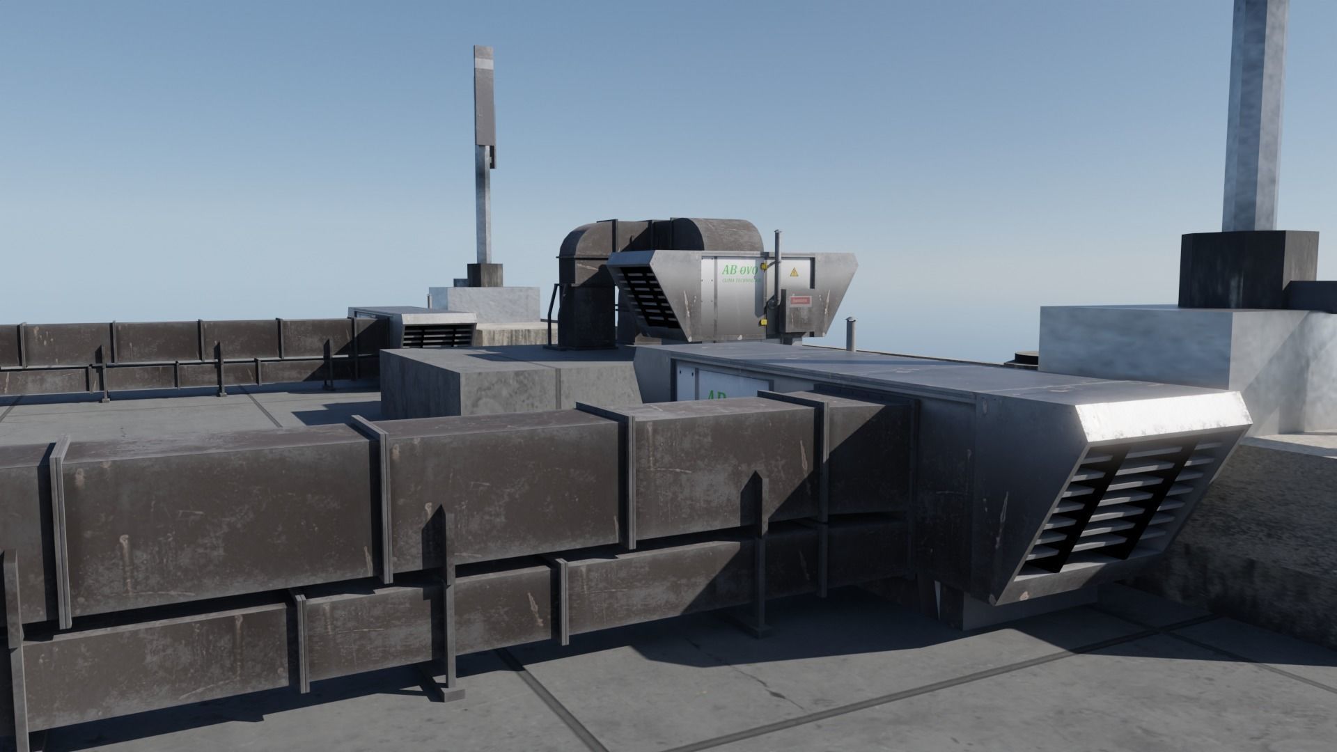 Highrise Building with dirty design and interior Low-poly 3D model_12