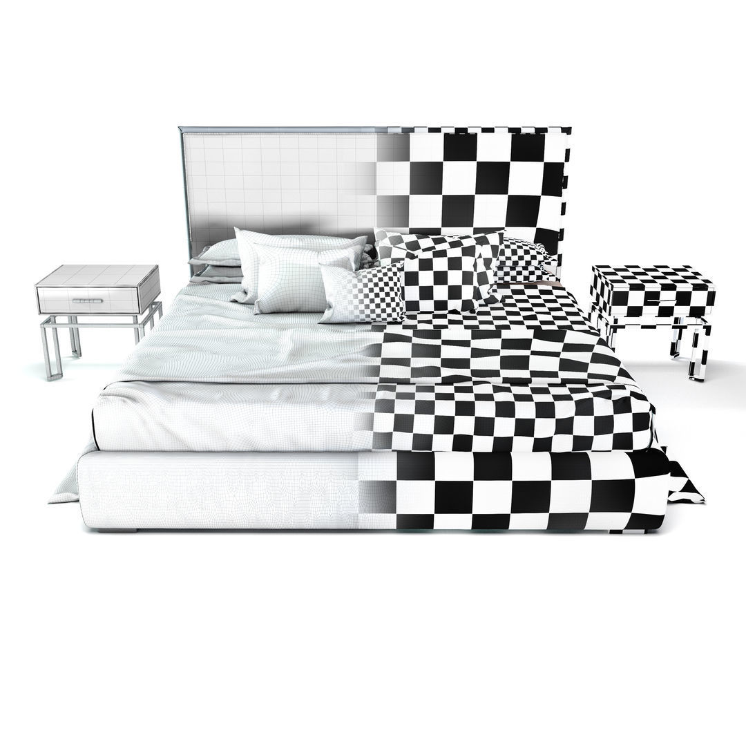 Bed and cabinets from the Italian factory Tosconova 3D model_4