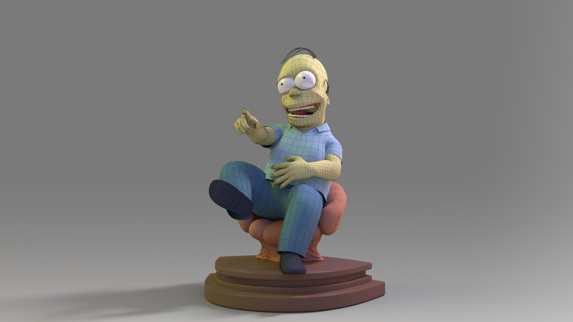 homer jey Simpson Only3DPrint 3D print model_8