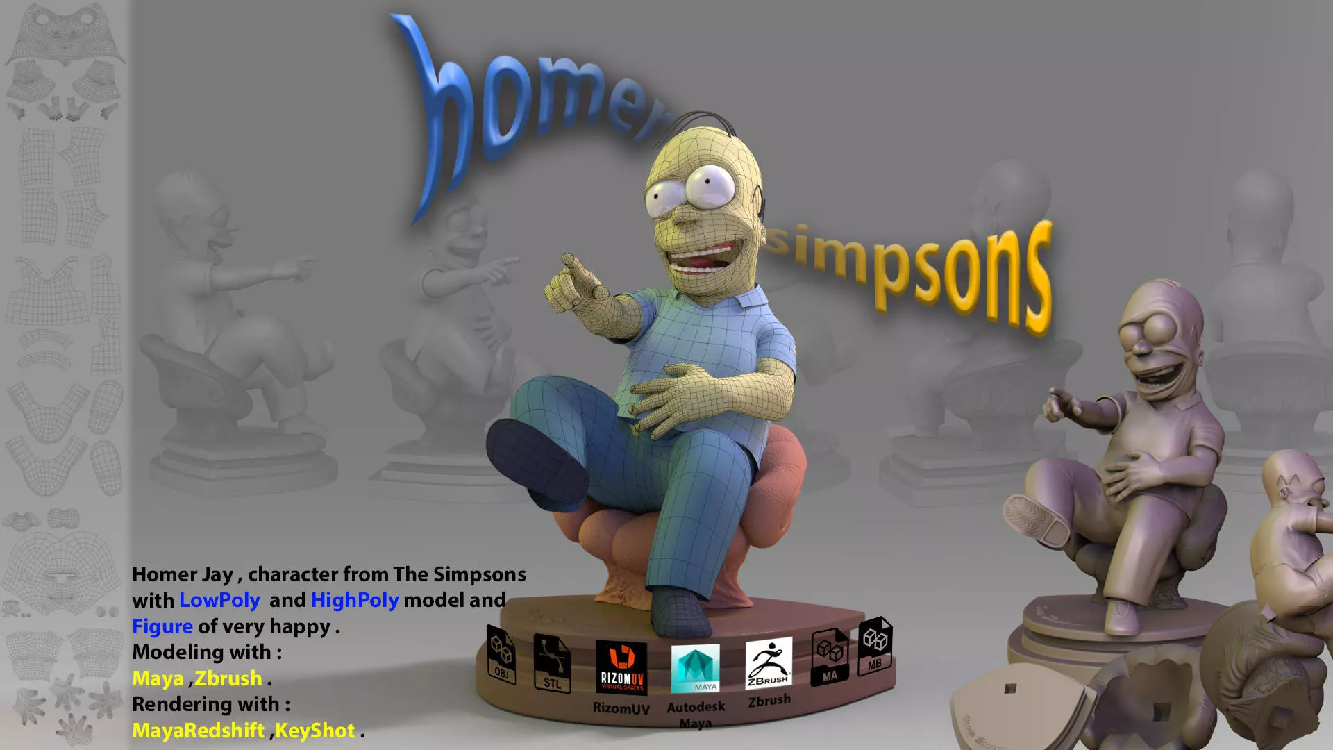 homer jey Simpson Only3DPrint 3D print model_0