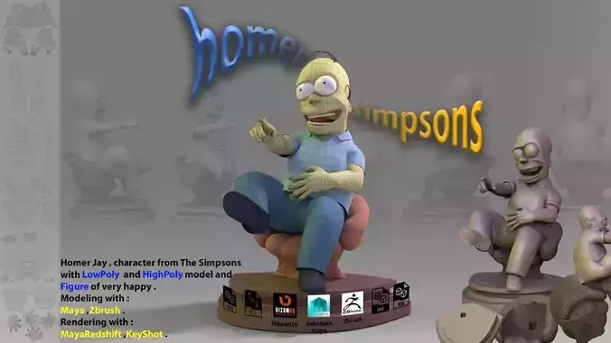 homer jey Simpson Only3DPrint