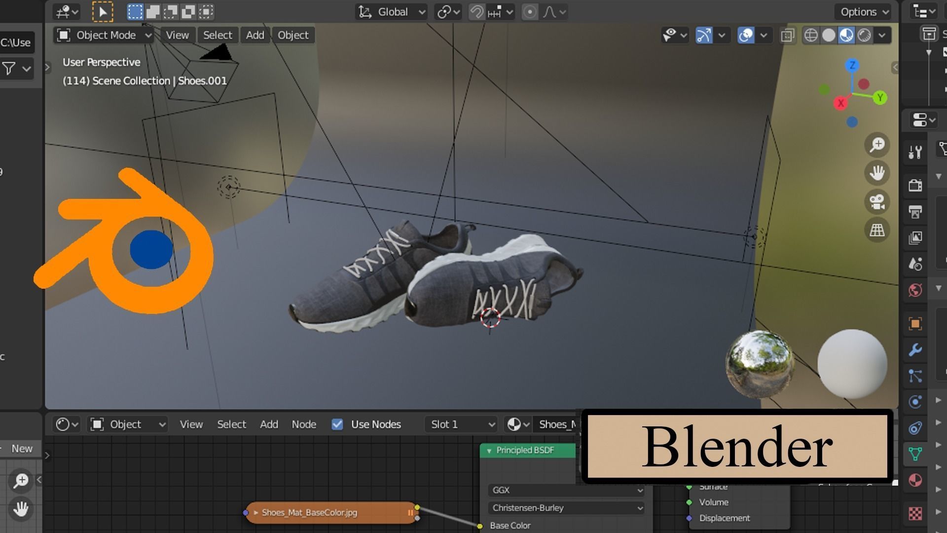 Sneakers Shoes 3D model_4