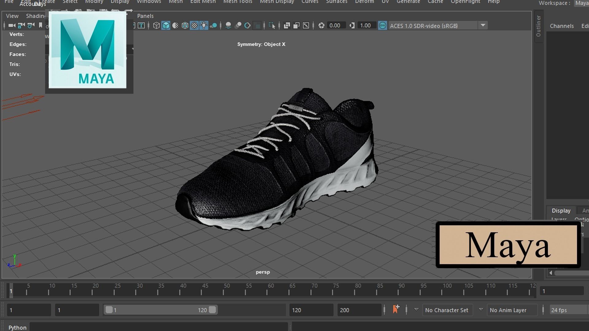 Sneakers Shoes 3D model_10