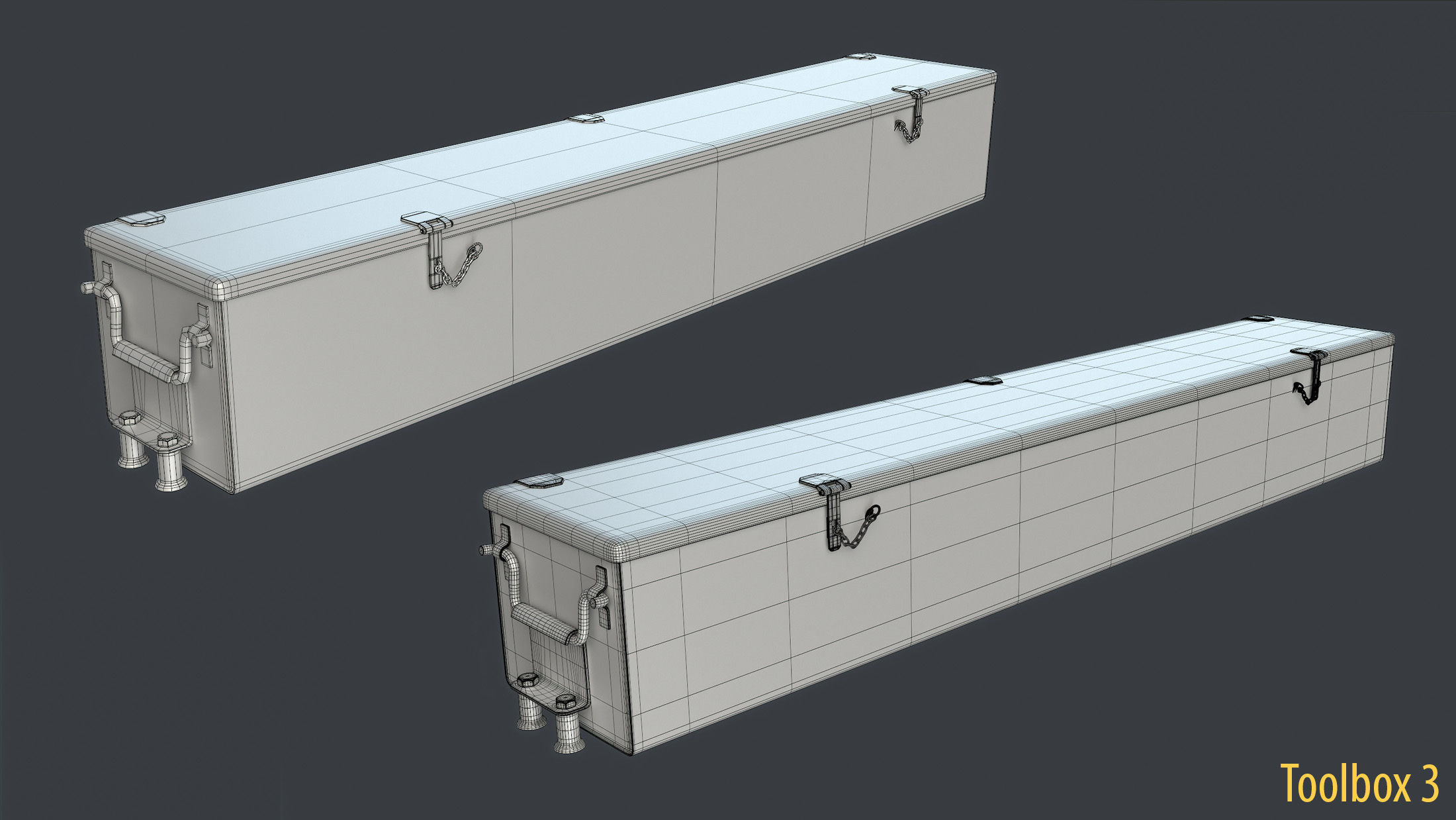 WW2 Soviet Tank External Equipment Set  3D model_23