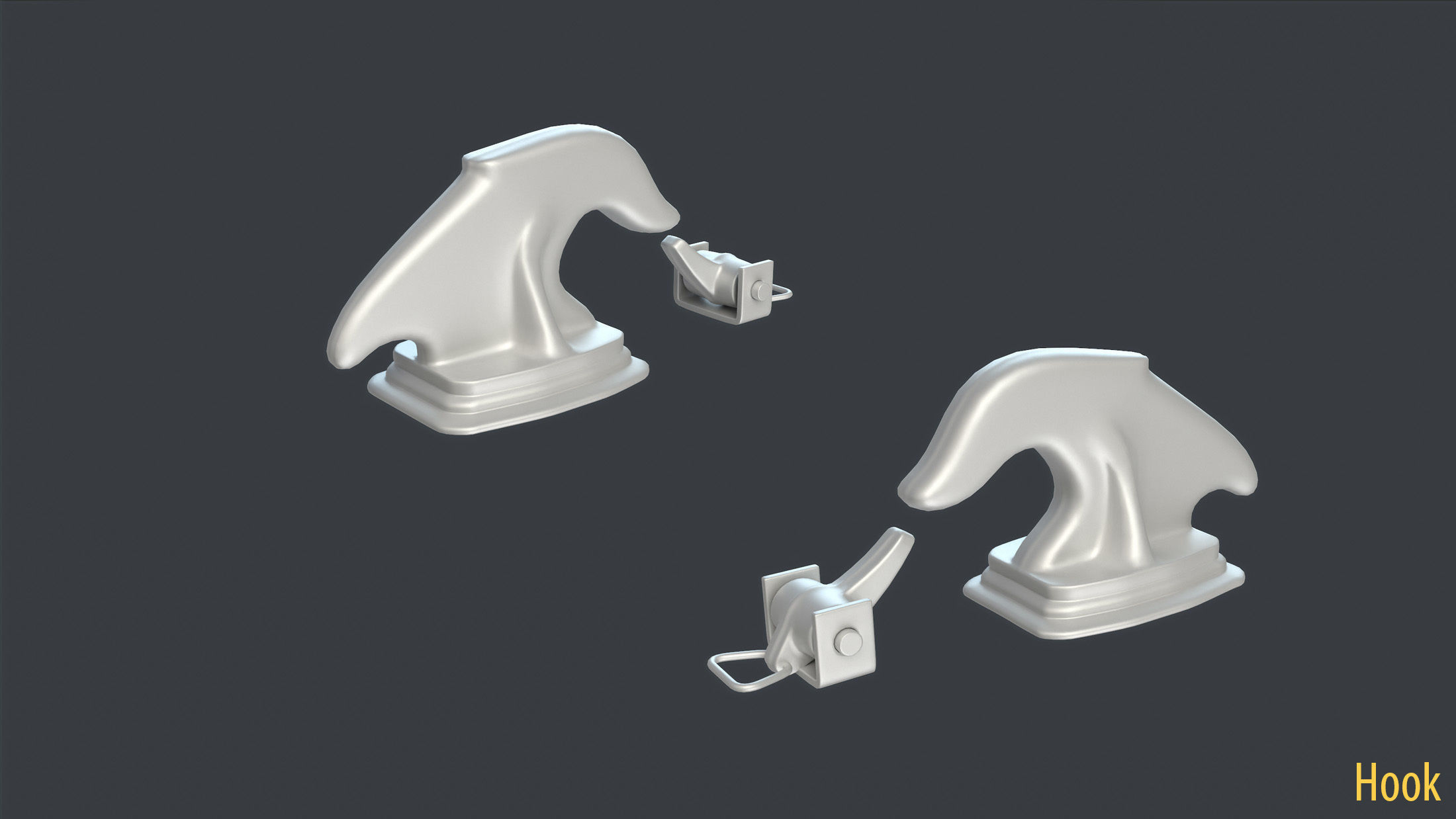 WW2 Soviet Tank External Equipment Set  3D model_27