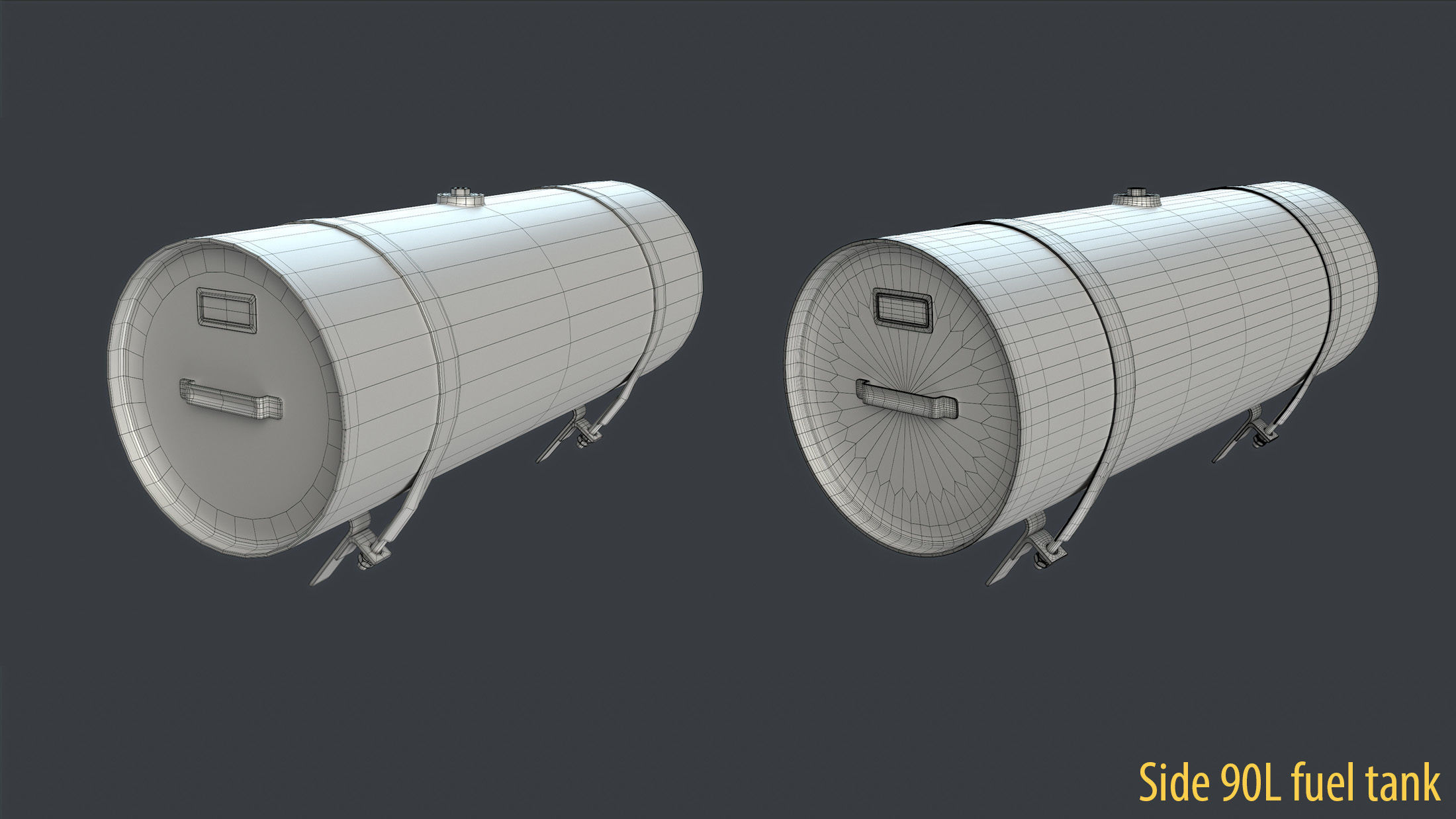 WW2 Soviet Tank External Equipment Set  3D model_6